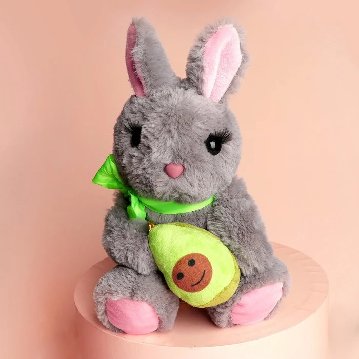 Мягкая игрушка Зайка с авокадо 9315186, 30 см