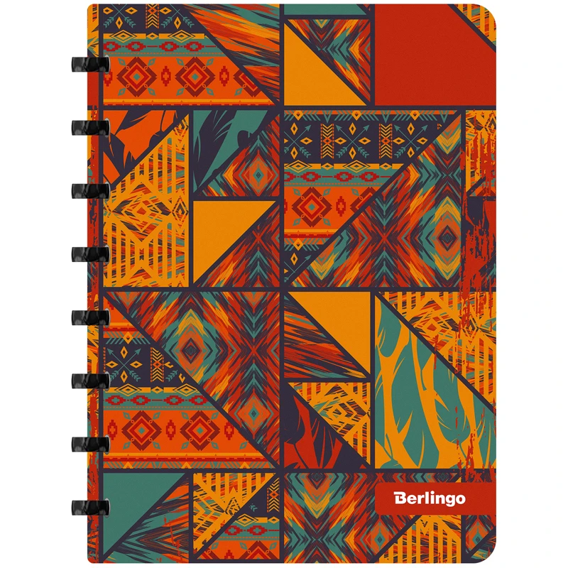 Бизнес-тетрадь А5+, 80 листов, Berlingo "Tribe", клетка, на кольцах, с