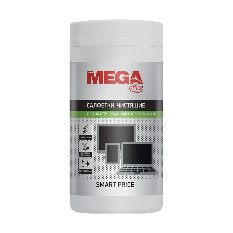 Салфетки Promega office в тубе д/чистки поверх. 100 шт.