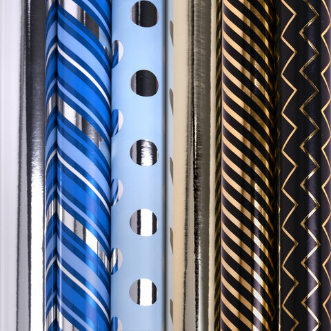 Бумага упаковочная С ЭФФЕКТАМИ "Classic Pattern" 70х100 см, 6 дизайнов