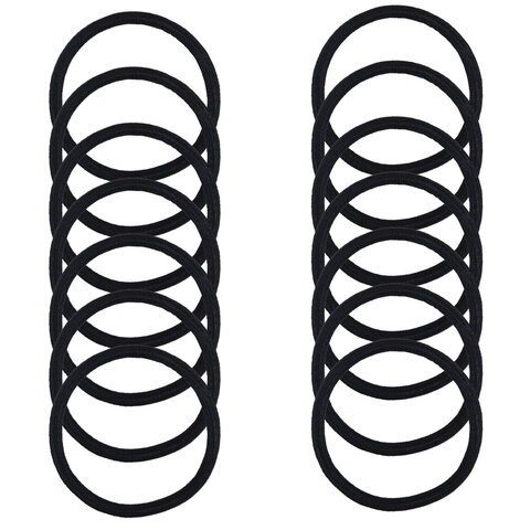 Резинки для волос НАБОР 12 шт., 0,45х14 см, чёрный, MONTE VITA (МОНТЕ ВИТА),