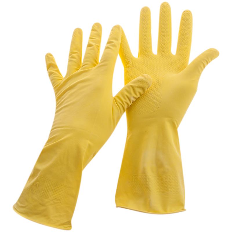 Перчатки резиновые OfficeClean хозяйственные, р.L, желтые, пакет с европодвесом Перчатки резиновые OfficeClean хозяйственные, р.L, желтые, пакет с европодвесом