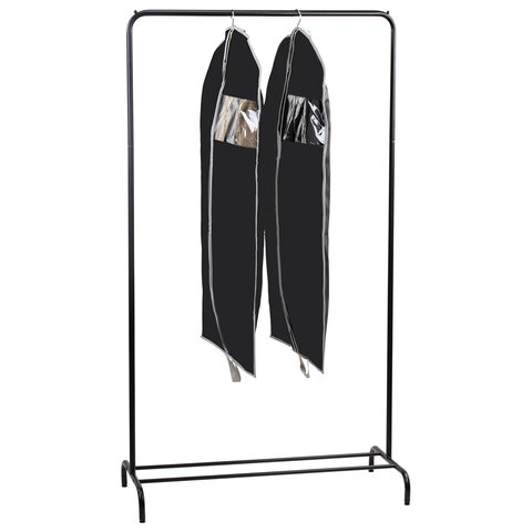 Чехлы для одежды на молнии с ручками дорожный 60х100 см, КОМПЛЕКТ 2 шт,. черный, Чехлы для одежды на молнии с ручками дорожный 60х100 см, КОМПЛЕКТ 2 шт,. черный,