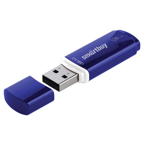 Флеш-диск 128 GB, SMARTBUY Crown, USB 3.0, синий, SB128GBCRW-Bl Флеш-диск 128 GB, SMARTBUY Crown, USB 3.0, синий, SB128GBCRW-Bl