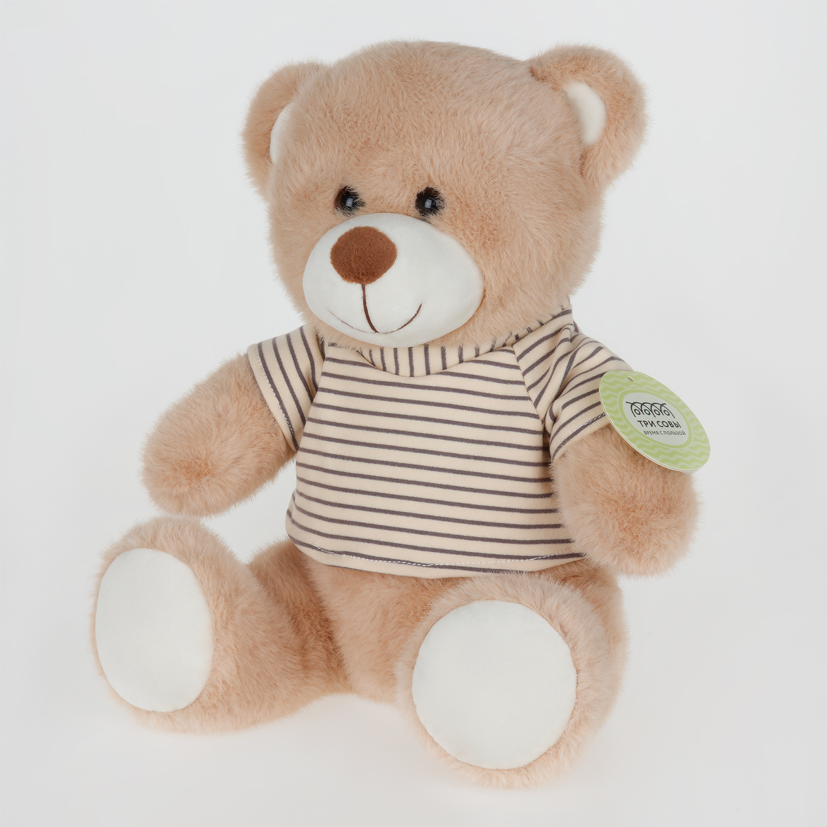 Мягкая игрушка ТРИ СОВЫ "Бежевый медвежонок", 30см