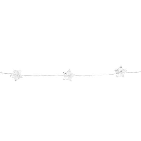 Электрогирлянда-нить комнатная "Звезды", 2 м, 20 LED, мультицветная,