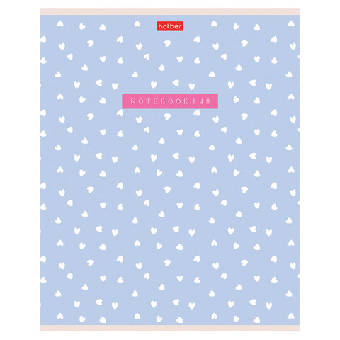 Тетрадь А5 48 л., HATBER, скоба, клетка, обложка картон, тиснение, LOVE IS... Тетрадь А5 48 л., HATBER, скоба, клетка, обложка картон, тиснение, LOVE IS...