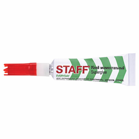 Клей моментальный (суперклей) STAFF НОВАЯ УПАКОВКА, 3 г, на ленте, 604224