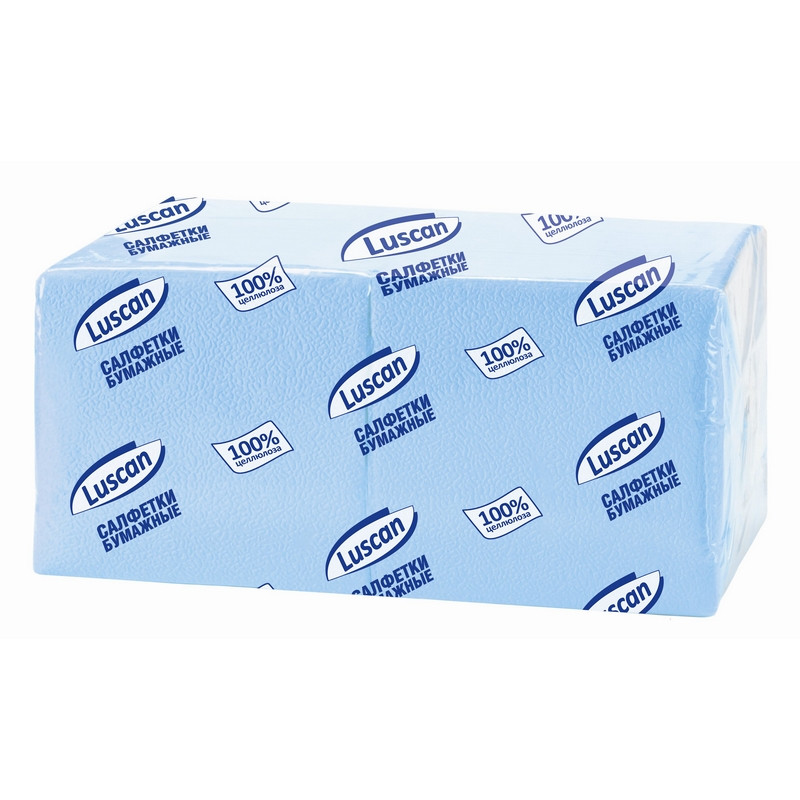 Салфетки Luscan Profi Pack 1-сл.24х24 пастель голубые 400 шт./уп. штр. Салфетки Luscan Profi Pack 1-сл.24х24 пастель голубые 400 шт./уп. штр.