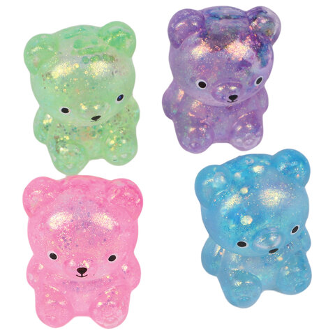 Игрушка-антистресс "МЕДВЕДИКИ. НАБОР 2 ШТУКИ", 5 см, ассорти 4 цвета,