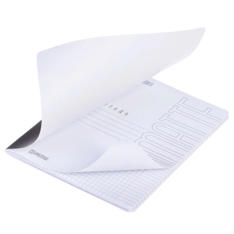 Тетрадь А5, 48 л., HATBER, скоба, клетка, soft-touch ламинация,