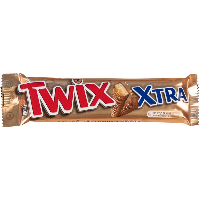 Шоколадный батончик Twix Xtra, 82г Шоколадный батончик Twix Xtra, 82г