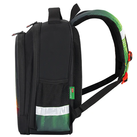 Ранец BRAUBERG KIDS STANDARD, 2 отделения, "Зеленый город", 36х28х14