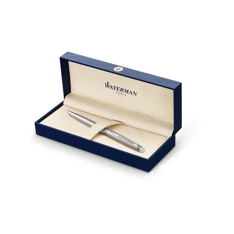 Ручка шариковая Waterman "Hemisphere Stainless Steel PT" синяя, 1,0мм,