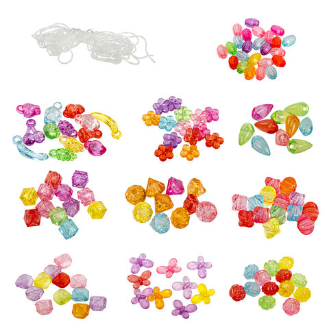 Набор BEADS SET для творчества, рукоделия, и создания украшений, 200 бусин, 10