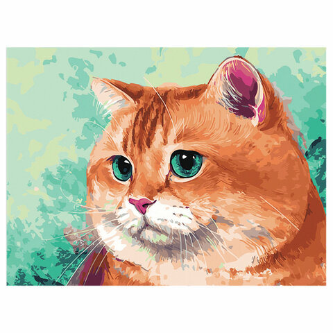 Картина стразами (алмазная мозаика), 30х40 см, ОСТРОВ СОКРОВИЩ "Кот",