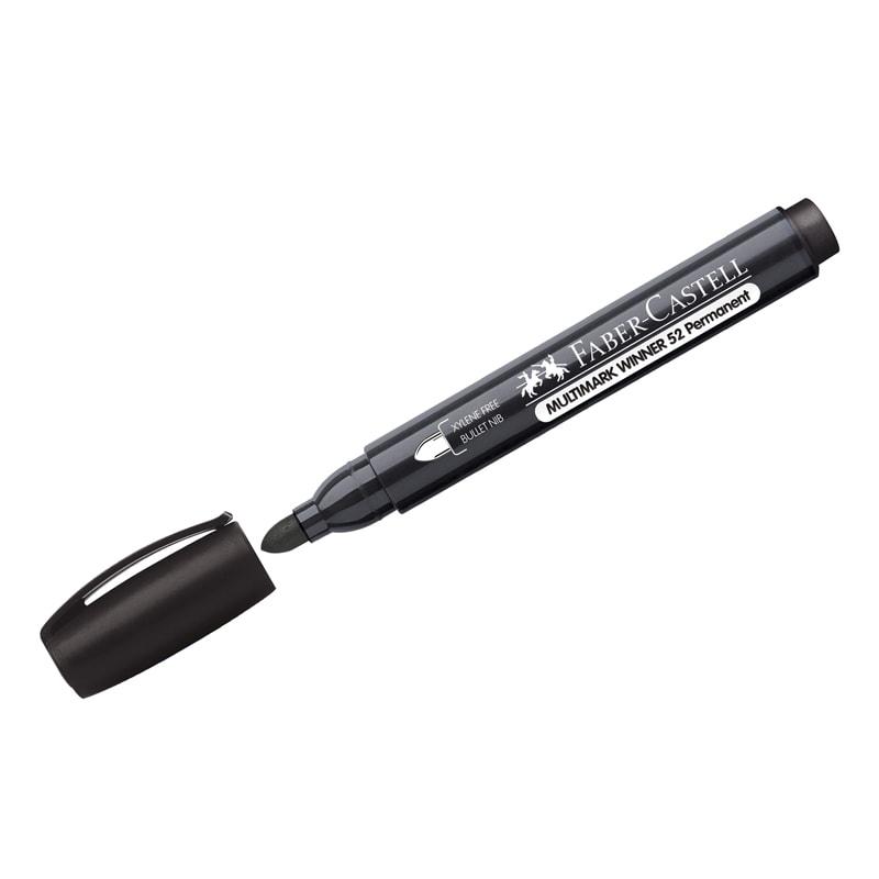Маркер перманентный Faber-Castell "Multimark Winner 52" черный, Маркер перманентный Faber-Castell "Multimark Winner 52" черный,