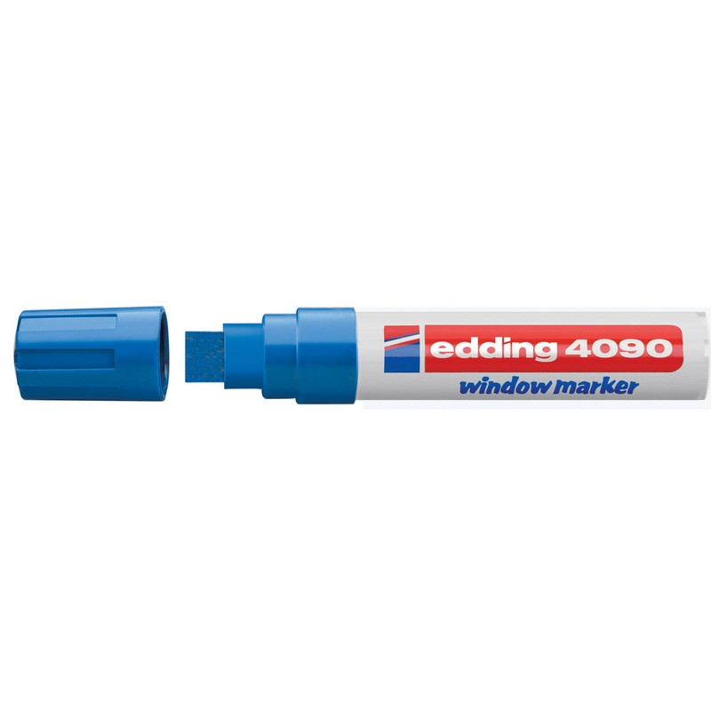 Маркер для окон EDDING E-4090/003 4-15мм (декоративный) синий штр. Маркер для окон EDDING E-4090/003 4-15мм (декоративный) синий штр.