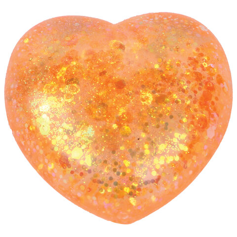 Игрушка-антистресс "СТЕКЛЯННОЕ СЕРДЦЕ", 5 см, ассорти 4 цвета,