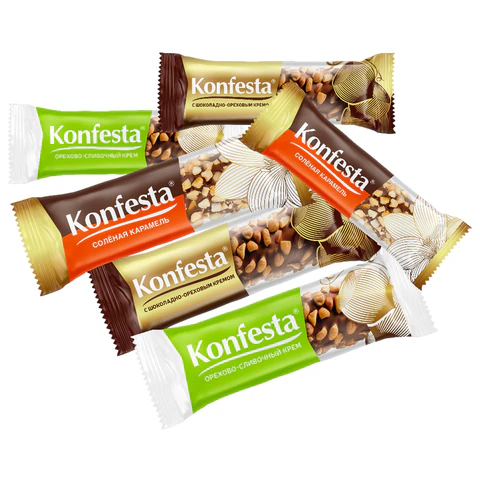 Конфеты KONFESTA ассорти (соленая карамель, шоколадно-ореховая,