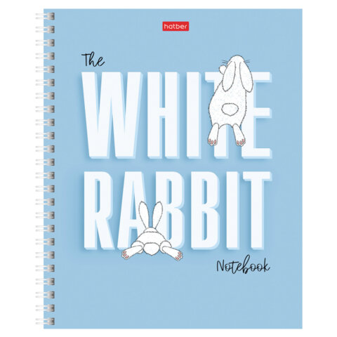 Тетрадь А5, 48 л., HATBER гребень, клетка, обложка картон, "Следуй за белым Тетрадь А5, 48 л., HATBER гребень, клетка, обложка картон, "Следуй за белым