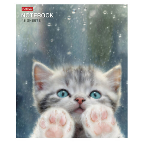 Тетрадь А5 48 л., HATBER скоба, клетка, обложка картон, "Розовые Тетрадь А5 48 л., HATBER скоба, клетка, обложка картон, "Розовые