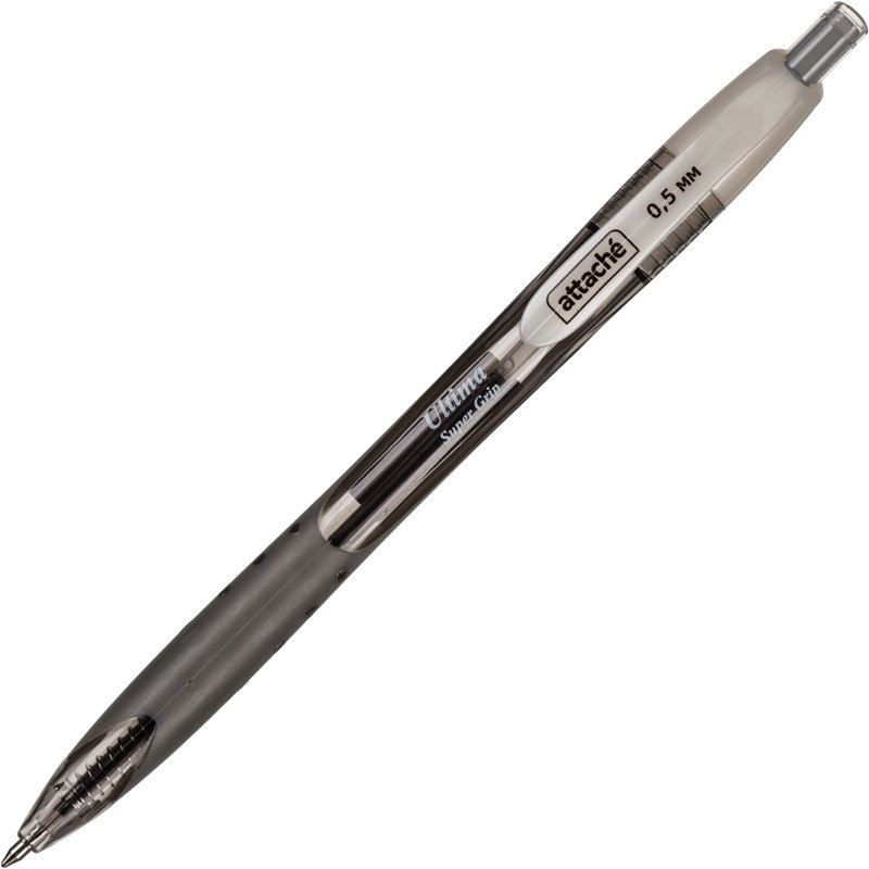 Ручка шариковая Attache Ultima Supergrip 0,5мм автомат.черныйст. штр. Ручка шариковая Attache Ultima Supergrip 0,5мм автомат.черныйст. штр.