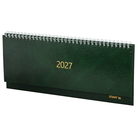 Планинг датированный 2027 300х130 мм, STAFF, гребень, обложка бумвинил, 64