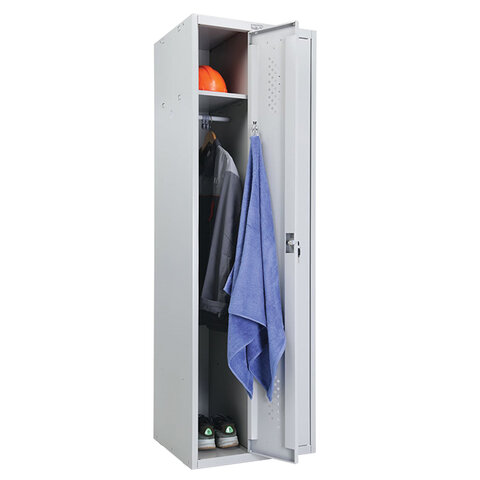 Шкаф металлический для одежды ПРАКТИК "LS-21", двухсекционный,