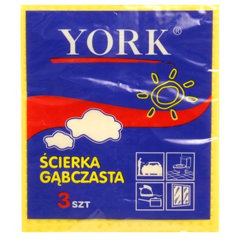 Салфетка York Губчатая, 3 шт Салфетка York Губчатая, 3 шт