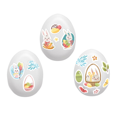 Наклейки пасхальные для яиц, 1 ЛИСТ 21x14,8 см, "Весна", открытка,