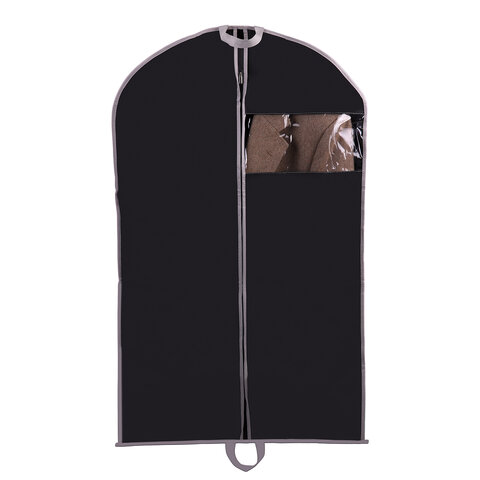 Чехлы для одежды на молнии с ручками дорожный 60х100 см, КОМПЛЕКТ 2 шт,. черный, Чехлы для одежды на молнии с ручками дорожный 60х100 см, КОМПЛЕКТ 2 шт,. черный,