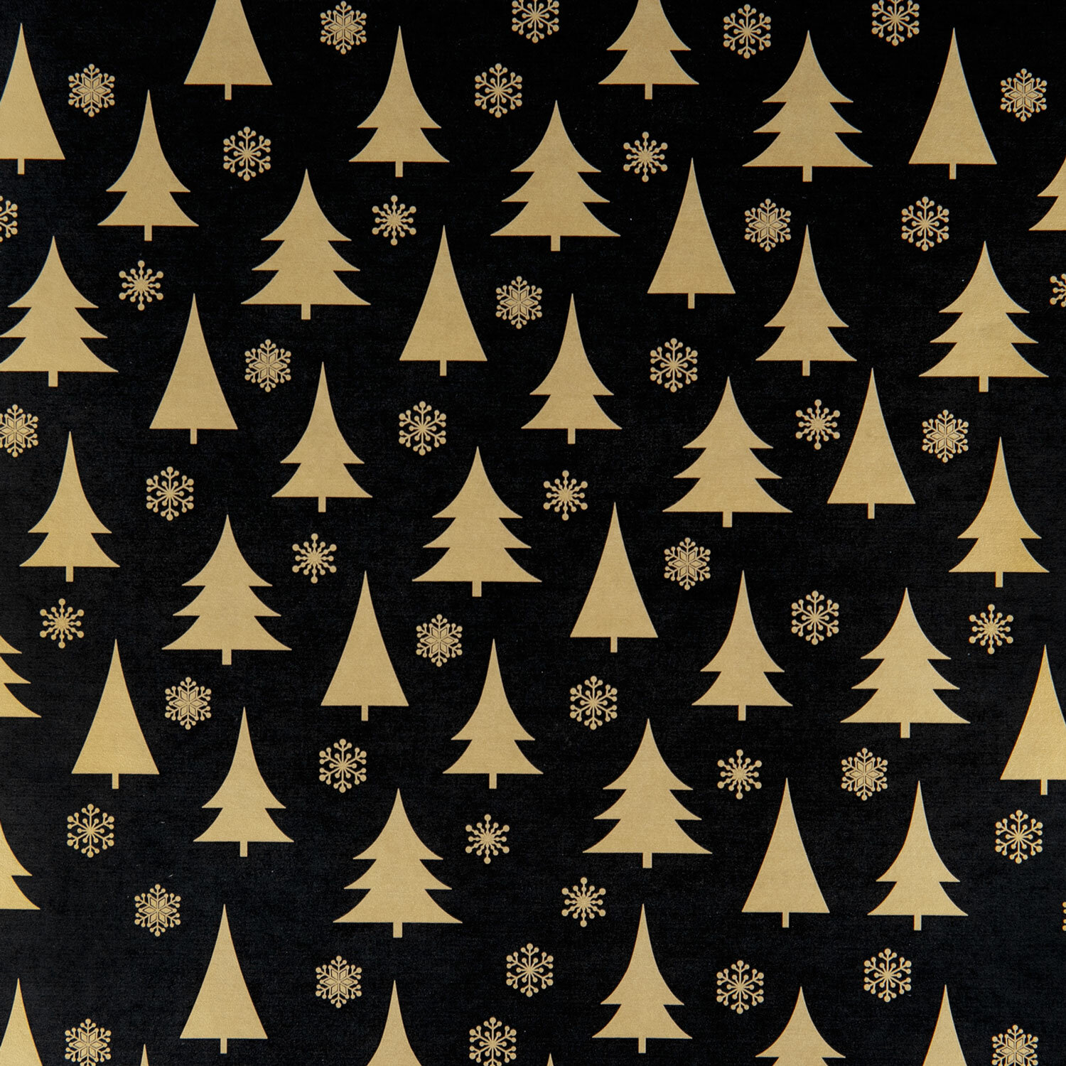 Бумага упаковочная новогодняя "Black&Gold" 70х100 см, 10 дизайнов