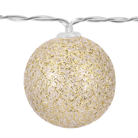Электрогирлянда-нить комнатная "Шарики" 1,8 м, 16 LED, бронза, тёплый Электрогирлянда-нить комнатная "Шарики" 1,8 м, 16 LED, бронза, тёплый