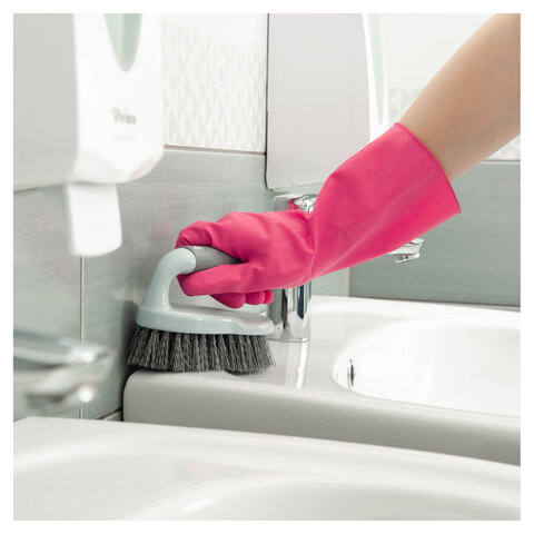 Перчатки латексные КЩС, прочные, хлопковое напыление, размер 8,5-9 L, большой,