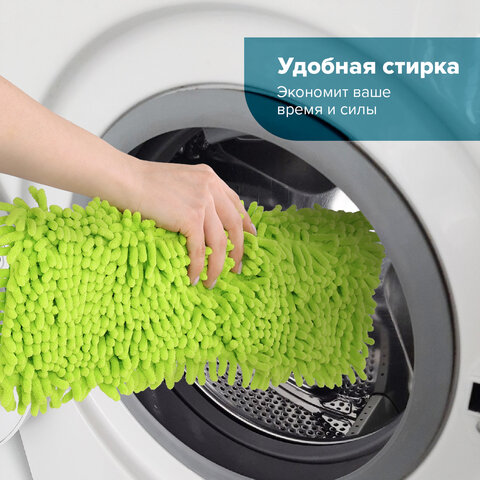 Насадка МОП плоская "СИНЕЛЬ" из микрофибры букли, д/швабры 40см (ТИП