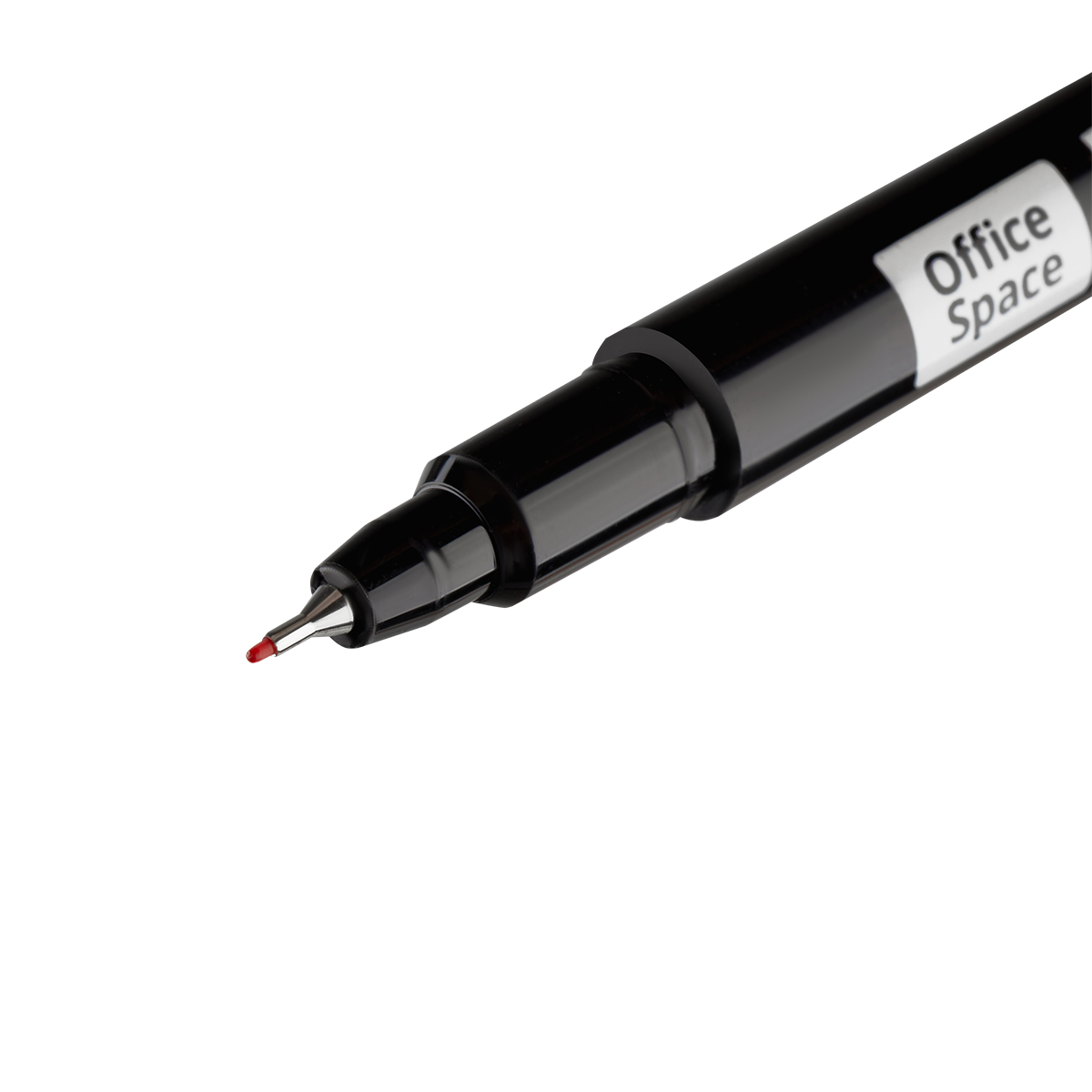 Маркер перманентный OfficeSpace красный, тонкий металл. наконечник, 0,5мм
