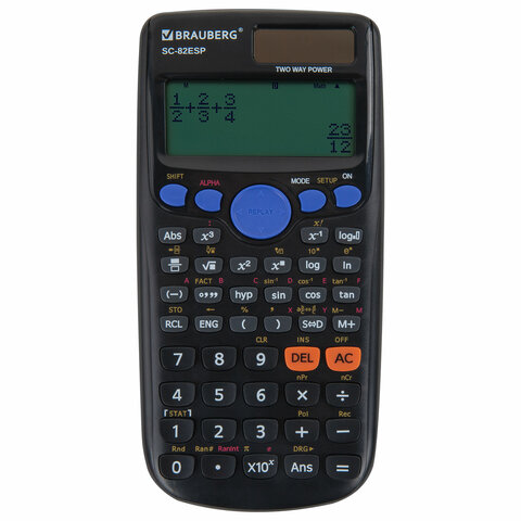 Калькулятор инженерный BRAUBERG SC-82ESP (165х84 мм), 252 функции, 10+2