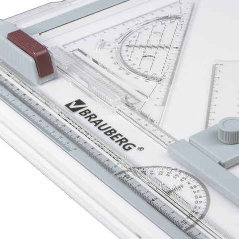 Доска чертежная А3, 505х370 мм, с рейсшиной, треугольником и чертежным узлом,