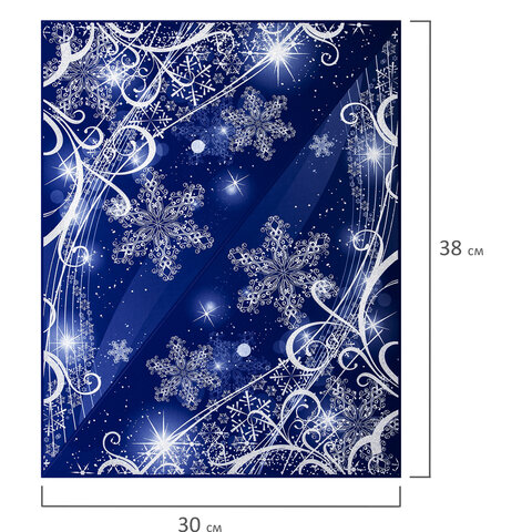Украшение для окон и стекла ЗОЛОТАЯ СКАЗКА "Зимние узоры 1", 30х38 см,