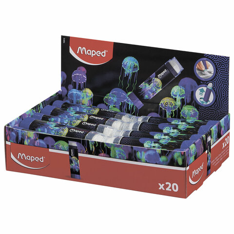 Ластик выдвижной MAPED (Франция) "Deepsea Paradise", 88х26х21 мм,