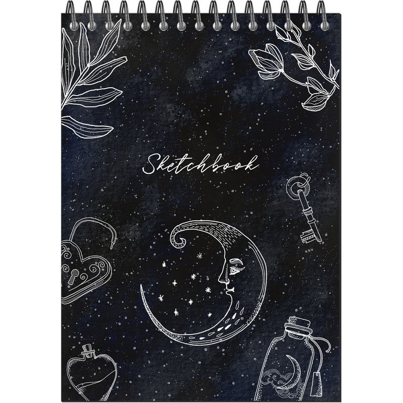 Скетчбук А5, 20л, бл.черн.120гр, спираль, жестк.подложка SKETCHBOOK BLACK 2937 Скетчбук А5, 20л, бл.черн.120гр, спираль, жестк.подложка SKETCHBOOK BLACK 2937