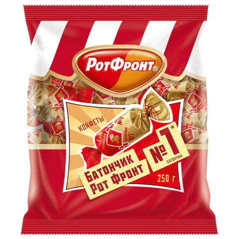 Конфеты шоколадные РОТ ФРОНТ "Батончики", 250 г, пакет, РФ04274