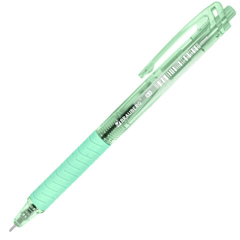 Ручка шариковая автоматическая с грипом BRAUBERG "CLASSIC PASTEL",
