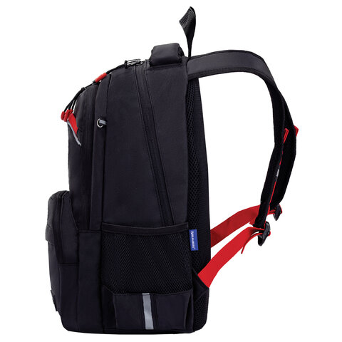 Рюкзак BRAUBERG FORCE, 2 отделения, 5 карманов, "Bright red", 39х28х17