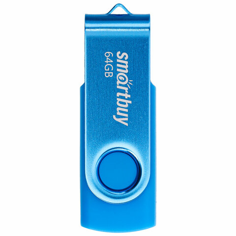 Флеш-диск 64 GB SMARTBUY Twist USB 2.0, синий, SB064GB2TWB Флеш-диск 64 GB SMARTBUY Twist USB 2.0, синий, SB064GB2TWB
