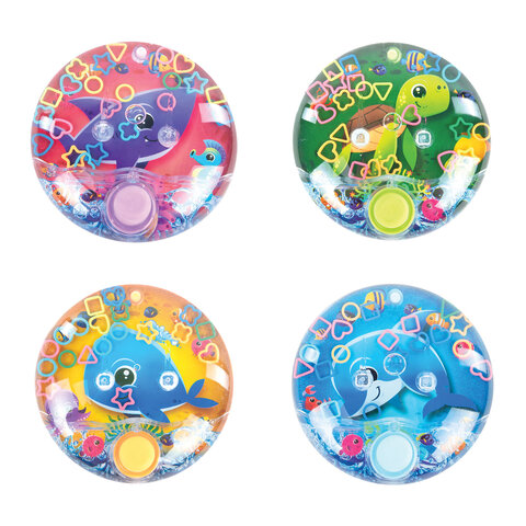 Водная игра ПОДВОДНЫЙ МИР, 10х10 см, колечки, ассорти, 4 вида, JOLLY JOT (ДЖОЛЛИ