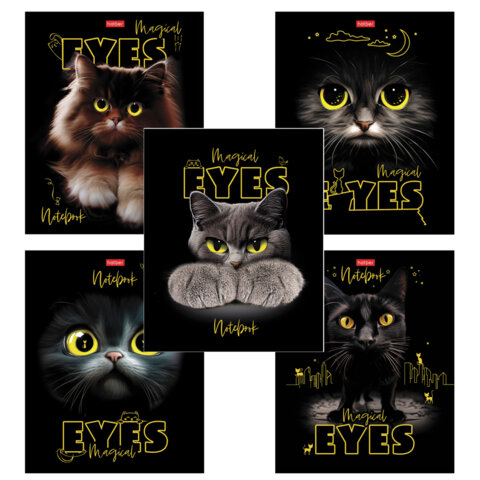 Тетрадь А5 48 л., HATBER скоба, клетка, матовая ламинация, 3D-лак, Тетрадь А5 48 л., HATBER скоба, клетка, матовая ламинация, 3D-лак,