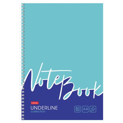 Тетрадь А4 80 л., HATBER, гребень, клетка, обложка картон, жесткая подложка, Тетрадь А4 80 л., HATBER, гребень, клетка, обложка картон, жесткая подложка,