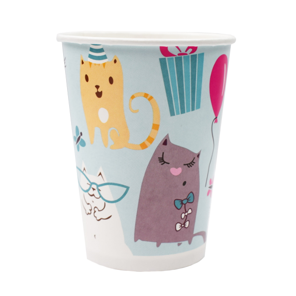 Стаканы бумажные Кошки 200мл 6 шт Стаканы бумажные Кошки 200мл 6 шт